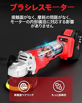グラインダー 充電式 コードレス ディスクグラインダー 21V125mm Amazon | グラインダー 充電式 ディスクグラインダー コードレス